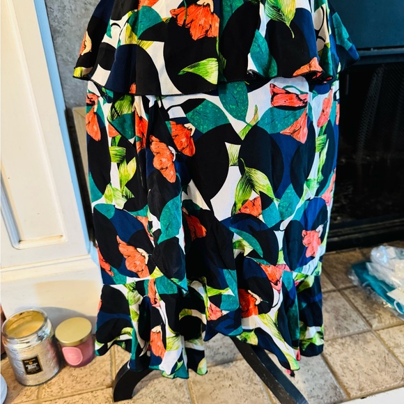Jcrew silk floral multi Sosi dress like new - Picture 6 of 12